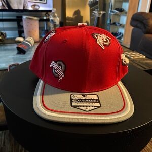 NEW Ohio State Buckeyes Salesman Sample Colosseum Gray Embroidered Snapback Hat